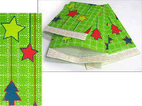 green christmas bubble mailer