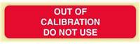 OUT OF CALIBRATION DO NOT USE - RED