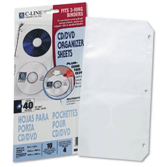 C-LINE 61958 CD HOLDERS FOR RING BINDERS