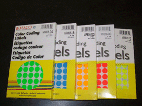 MR808 color coding dots