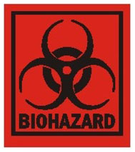 BIOHAZARD LABEL SMALL