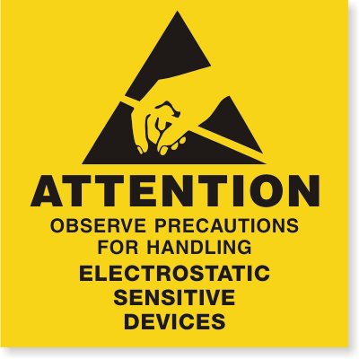attention caution label