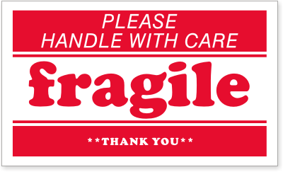 Please Handle With Care label