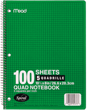 Mead® 05676 graph paper notebook 100 sheet count