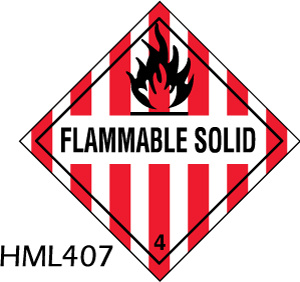 warn people of hazardous materials with these d o t labels flammable solids