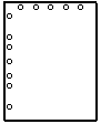 8 1/2 x 11 laser cutsheet form with 5 holes on top and 7 holes on the left