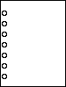 8 1/2 x 11 laser cutsheet form with 7 holes on the left