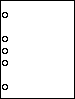 8 1/2 x 11 laser cutsheet form with 5 holes on the left