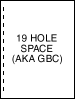 8 1/2 x 11 - 19 hole space laser cutsheet form