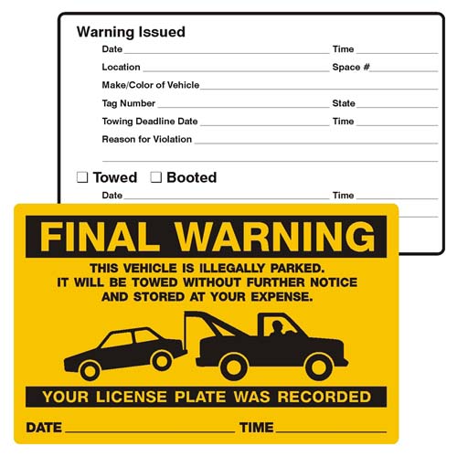 no parking final warning
