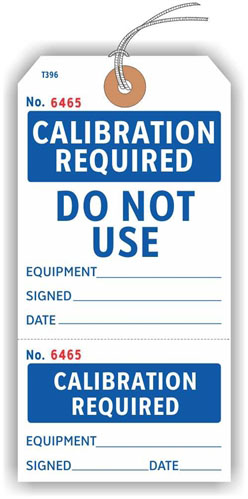 calibration required tag