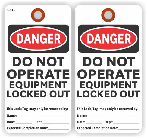 Do Not Operate!  Equipment Locked Out!