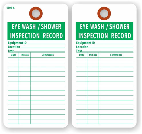 eye wash and shower record