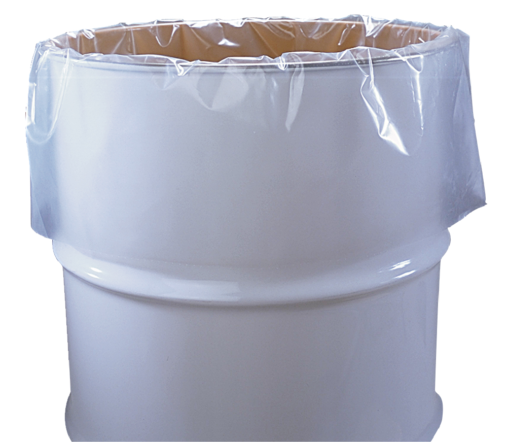 CLEAR POLY DRUM LINERS 38 X 65 ON 3" CORE