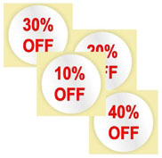 Percent off stickers