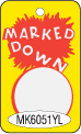 marked down sale tags