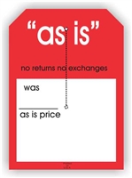 AS IS SALE TAG