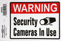 WARNING SECURITY CAMERA IN USE