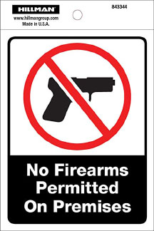 NO FIREARMS