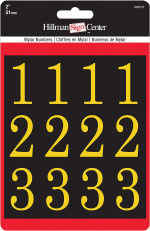 2 inch gold mylar numbers