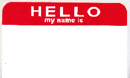 Hello Name Badge Label