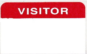 Visitor Name Badge Label