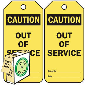 CAUTION OUT OF SERVICE