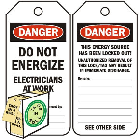 DANGER DO NOT ENERGIZE