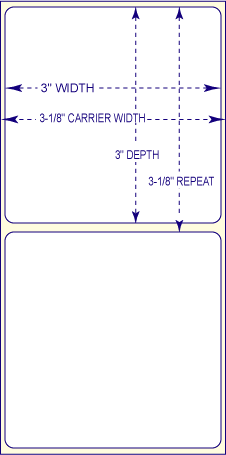 STT-3-3 THERMAL TRANSFER LABEL