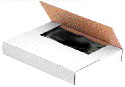 white bookfold mailers boxes