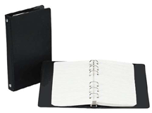 Linco Little 6-Ring Vinyl Binder, Black (3.5x6 Inch Sheets) - Model 46032
